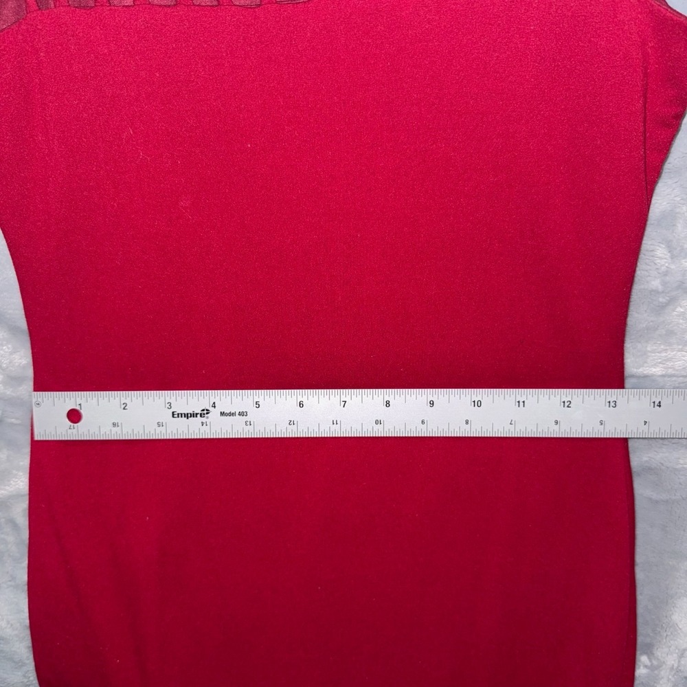 Love Culture Strappy Cage Neck Bodycon Midi Dress Women Size L Red - Picture 7 of 8